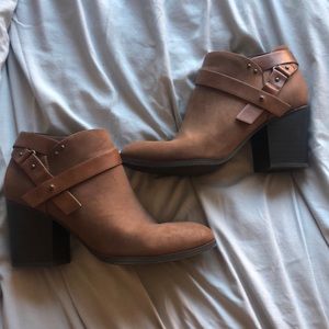 Tan booties